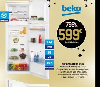 BUT RÉFRIGÉRATEUR BEKO offre