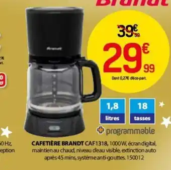 BUT CAFETIÈRE BRANDT offre