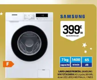 BUT LAVE-LINGE FRONTAL SAMSUNG offre