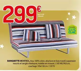 BUT BANQUETTE MENTHOL offre