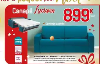 BUT CANAPÉ 3 PLACES CONVERTIBLE EXPRESS LUCIANA offre