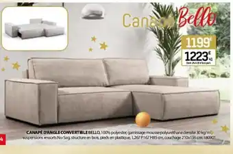 BUT CANAPÉ D'ANGLE CONVERTIBLE offre