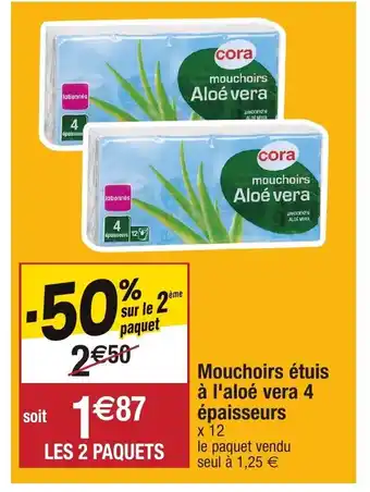 Migros Mouchoirs étuis à l'aloé vera 4 épaisseurs offre