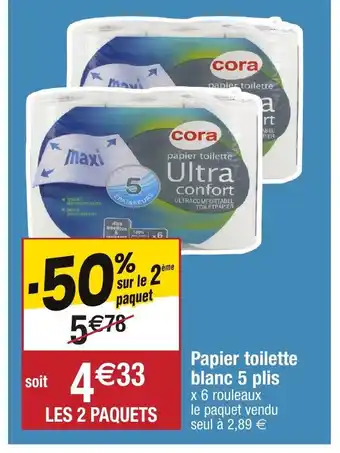 Migros Papier toilette blanc 5 plis offre