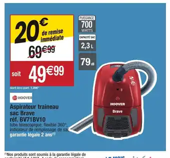 Migros Aspirateur traineau sac brave offre