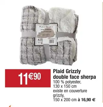 Migros Plaid grizzly double face sherpa offre