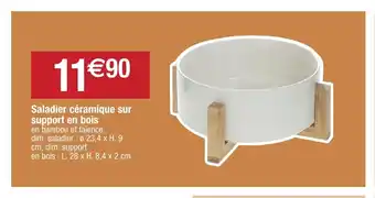 Migros Saladier céramique sur support en bois offre