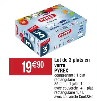 Migros Lot de 3 plats en verre pyrex offre