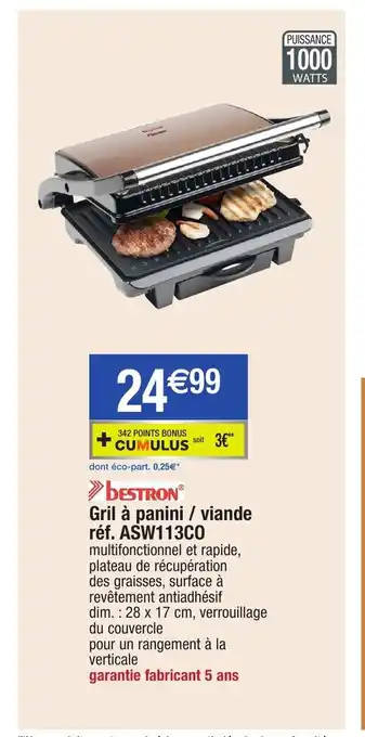 Migros Gril à panini/ viande offre