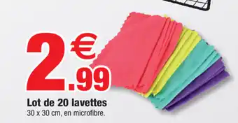 Bazarland Lot de 20 lavettes offre