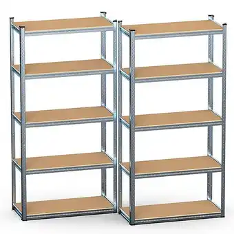 Bricorama Vounot lot de 2 etageres de rangement charge lourde robuste 5 niveaux 180x90x40cm offre