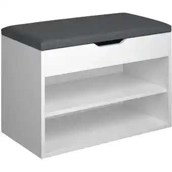 Bricorama Banc à chaussures jasmina avec coussin d'assise 60x30x43,5cm offre