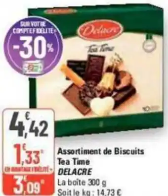 G20 Assortiment de Biscuits Tea Time DELACRE offre