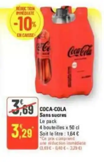 G20 COCA-COLA Sans sucres offre