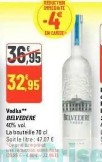 G20 Vodka** BELVEDERE 40% vol. offre