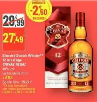 G20 Blended Scotch Whisky** 12 ans d'age CHIVAS REGAL offre