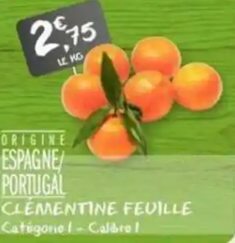 CLEMENTINE FEUILLE Catégorie - Calibre la