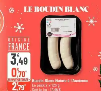G20 Boudin Blanc Nature à l'Ancienne offre