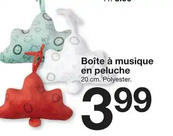 Zeeman Boite a musique en peluche offre