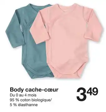 Zeeman Body cache-coeur Du 0 au 4 mois offre