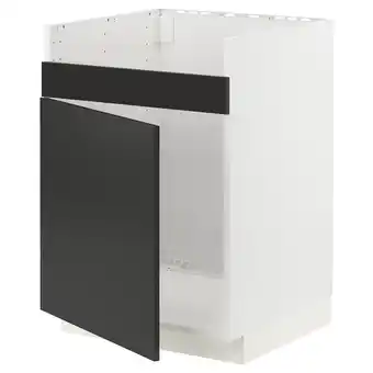 IKEA Metod rangemt bas pour évier 1 bac havsen, blanc/nickebo anthracite mat, 60x60 cm offre