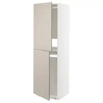 IKEA Metod armoire pour réfrig./congélateur, blanc/stensund beige, 60x60x200 cm offre