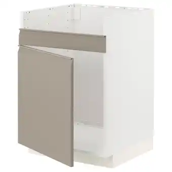 IKEA Metod rangemt bas pour évier 1 bac havsen, blanc/upplöv beige foncé mat, 60x60 cm offre