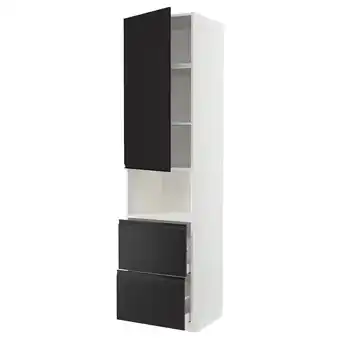 IKEA Metod / maximera armoire micro-ondes av porte/2 tir, blanc/upplöv anthracite mat, 60x60x240 cm offre