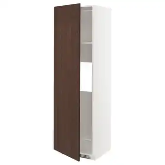 IKEA Metod armoire réfrigérateur/congél+pte, blanc/sinarp brun, 60x60x200 cm offre