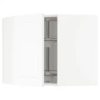 IKEA Metod élément angle mural+rangement pivot, blanc/axstad blanc mat, 68x60 cm offre