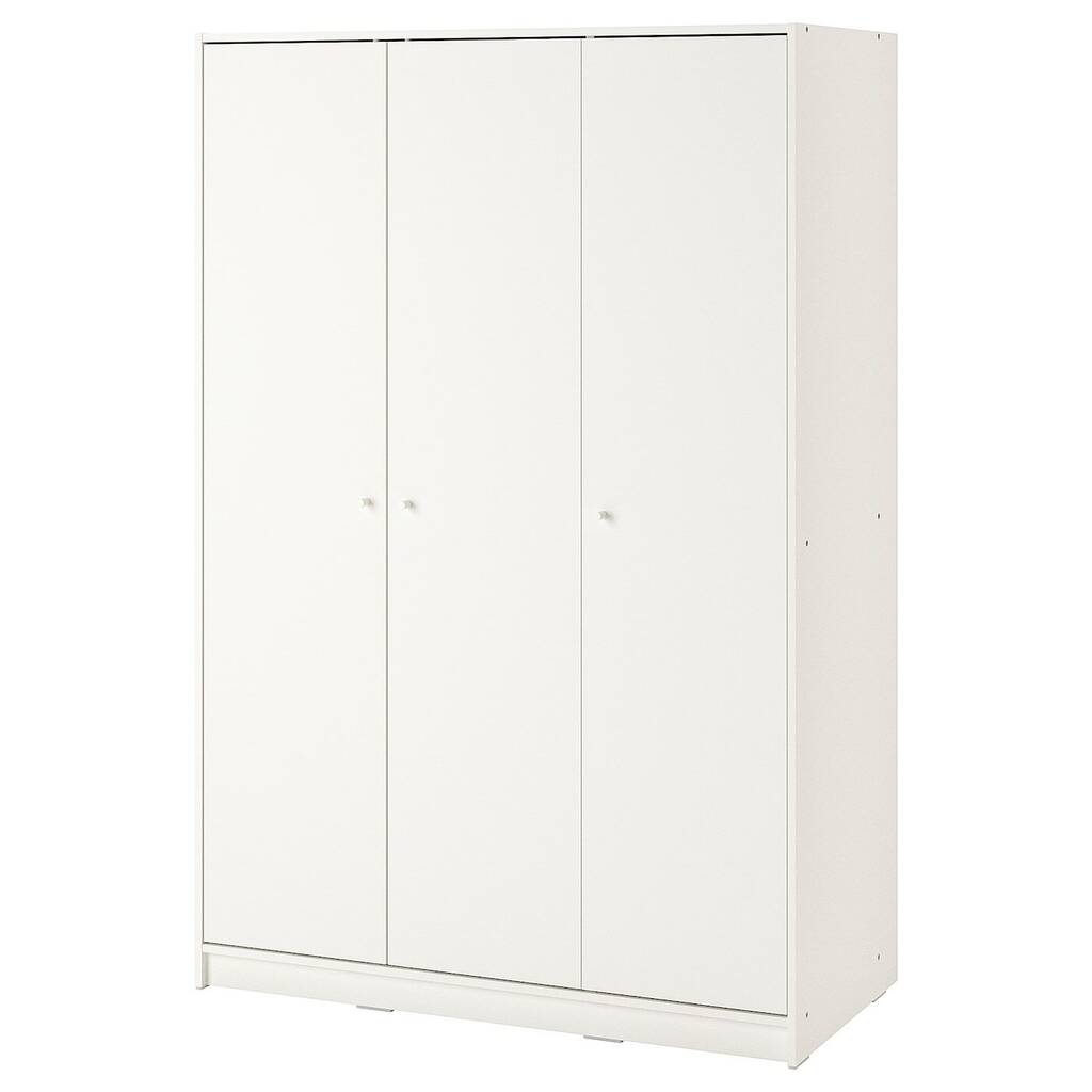 Promo Kleppstad armoire 3 portes, blanc, 117x176 cm chez IKEA