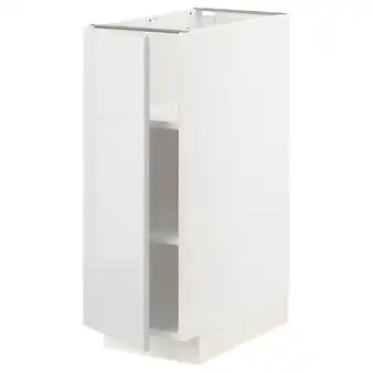 IKEA Metod élément bas avec tablettes, blanc/ringhult gris clair, 30x60 cm offre
