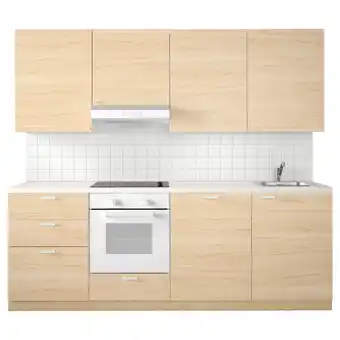 IKEA Metod cuisine, blanc maximera/askersund frêne, 240x60x228 cm offre