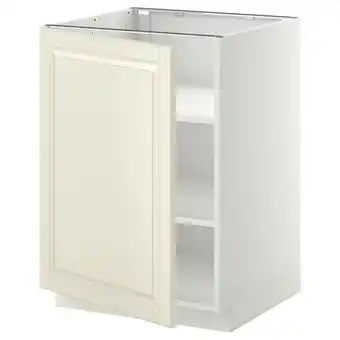 IKEA Metod élément bas avec tablettes, blanc/bodbyn blanc cassé, 60x60 cm offre