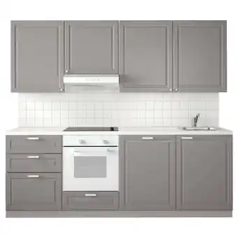 Metod cuisine, blanc maximera/bodbyn gris, 240x60x228 cm