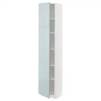 IKEA Metod armoire avec tablettes, blanc/kallarp bleu gris clair, 40x37x200 cm offre