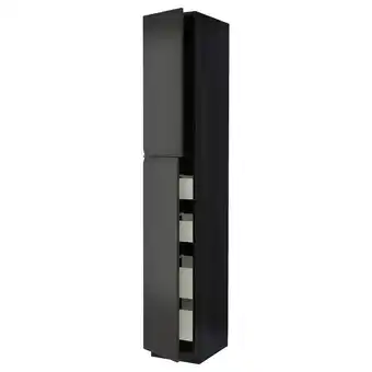 IKEA Metod / maximera armoire 2 portes/4 tiroirs, noir/upplöv anthracite mat, 40x60x240 cm offre