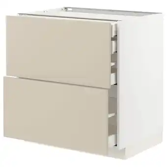 IKEA Metod / maximera élt bas 2faces/2tir bas+1moy+1haut, blanc/havstorp beige, 80x60 cm offre