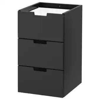 IKEA Nordli commode modulable 3 tir, anthracite, 40x68 cm offre