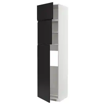 IKEA Metod armoire réfrigérateur + 3 portes, blanc/upplöv anthracite mat, 60x60x240 cm offre