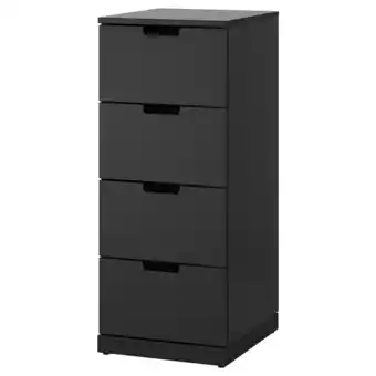 IKEA Nordli commode 4 tiroirs, anthracite, 40x99 cm offre