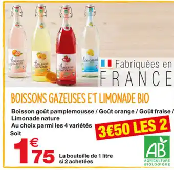 Grand Frais Boissons gazeuses Et Limonade Bio offre