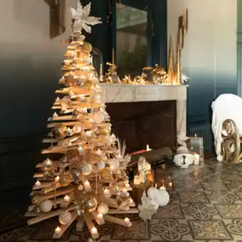 Jardiland Mon sapin woody - sapin en bois h.156 cm offre