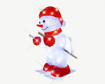 Jardiland Bonhomme de neige skieur led l.52 x l.40 x h.36 cm offre