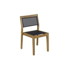 Jardiland Les jardins - chaise jepara teck-noir l.52,50 x l.48 x h.81,50cm offre