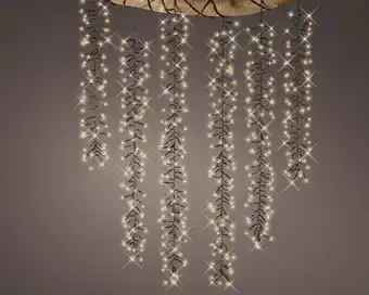 Jardiland Luminéo - led cascade lumineuse 480 l/blanc chaud l.200 cm offre