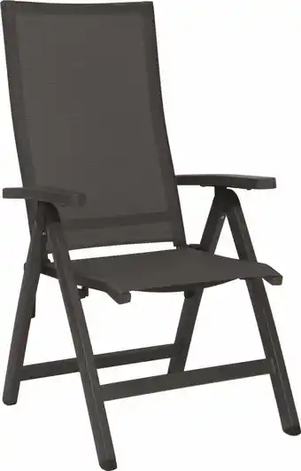 Jardiland Fauteuil top multipostions aluminium anthracite textilène carbone offre
