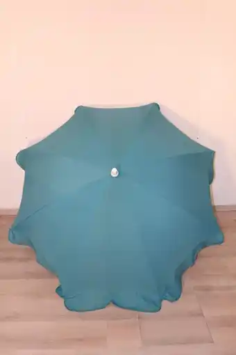 Jardiland Ecloz - parasol droit rond coloris turquoise - ø.180 cm offre
