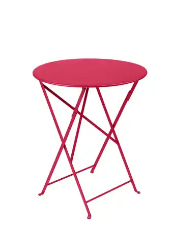 Jardiland Table pliante bistro rose praline - ø.60 x h.74 cm offre
