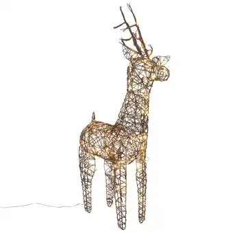Jardiland Luminéo - led cerf marron/blanc chaud l.45 x p.24 x h.104 cm offre